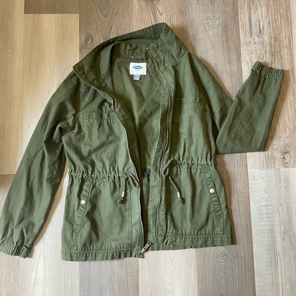 OLD NAVY size M army green military style utility jacket